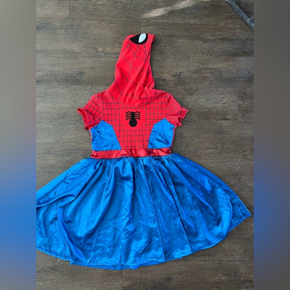 Girls' Marvel Spider-Man Cosplay HALLOWEEN COSTUME Dress - Red/Blue XL 14/16 - Picture 5 of 8